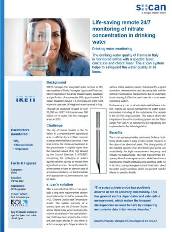 download reference lifesaving drinkingwater monitoring in Italy